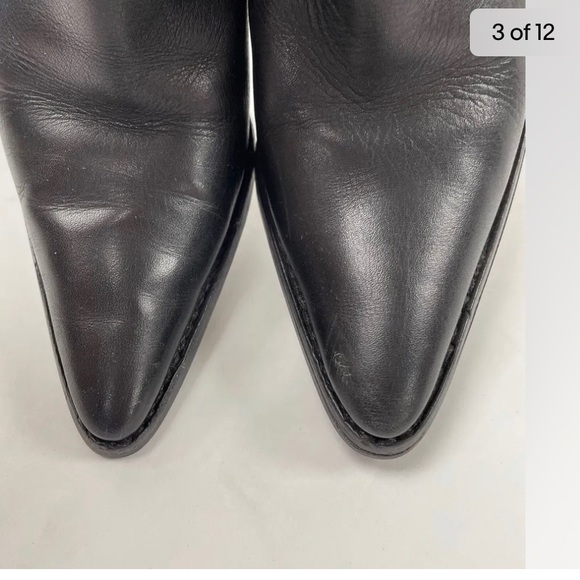 Authentic Gucci Black Leather Ankle Booties. - Picture 2 of 8
